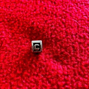 Authentic Pandora Initial C Triangular Letter Charm 925 ALE Retired